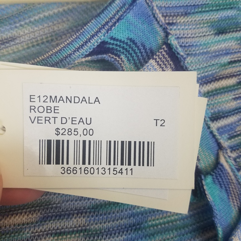 Maje Blue Stretchy Mandala Dress NWT - Picture 6 of 7